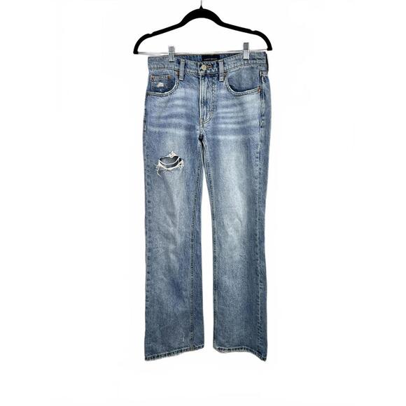 Lucky Brand Denim - Lucky Brand Mid Rise Boyfriend Flare Distressed Jeans Size 00/24R